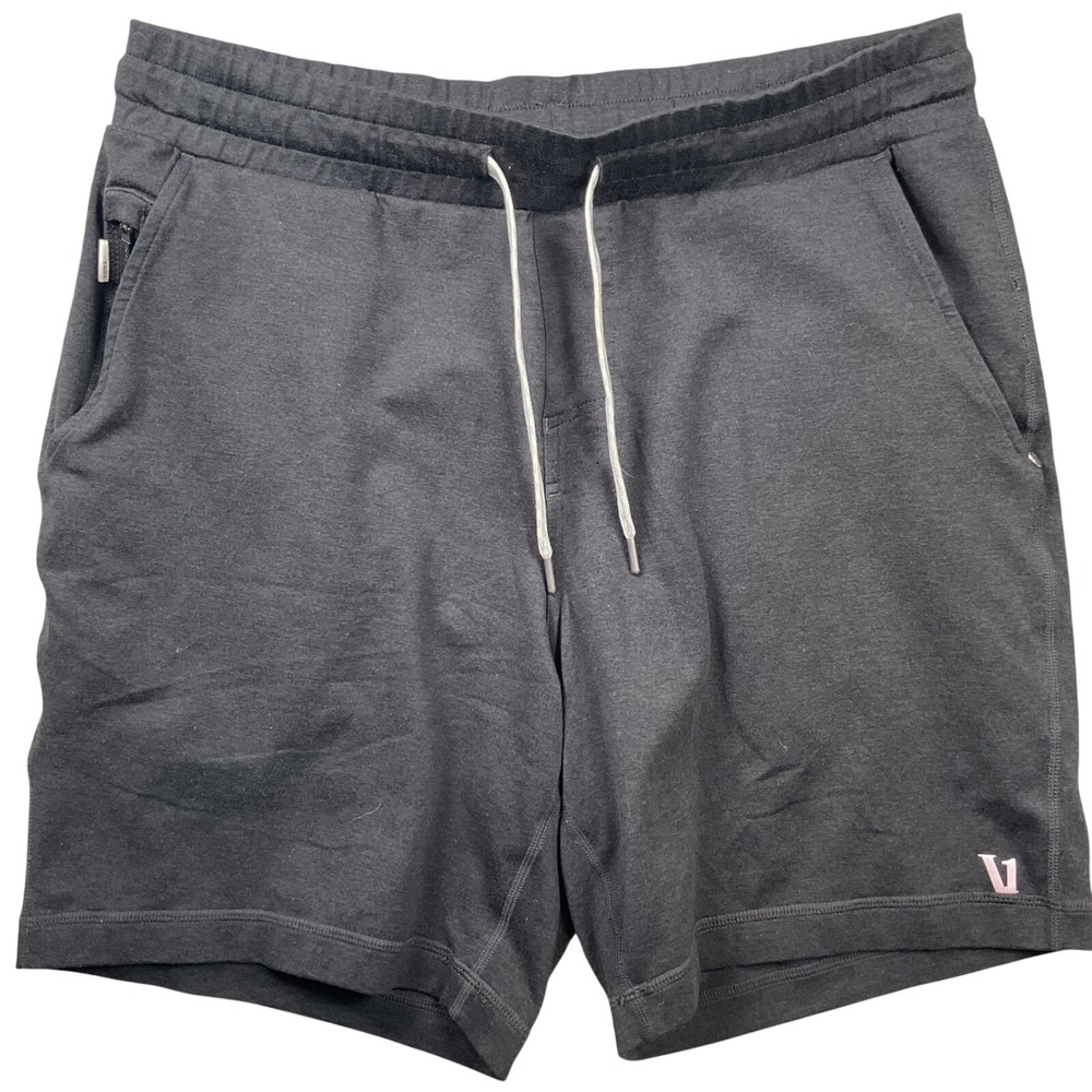 Vuori Ponto Performance Shorts small  Mens Black Knit Drawstring Activewear